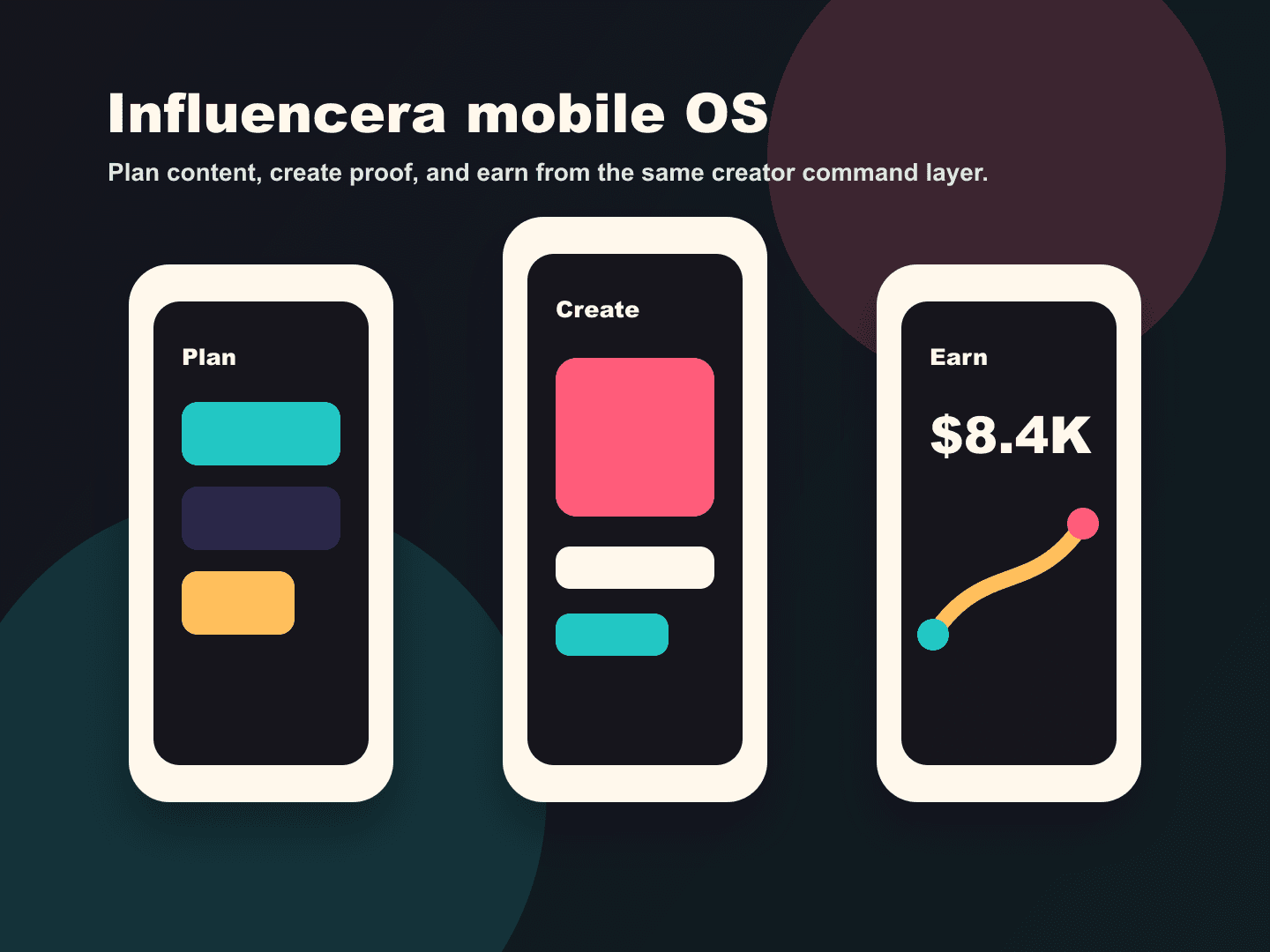 Influencera mobile app preview